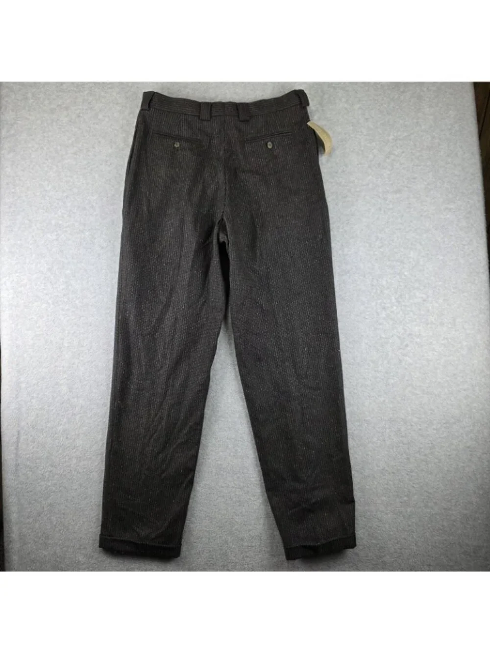 Perry Ellis Tuscany Barolo Pants Mens 36x34 Gray Wool Cashmere Dress NWT
